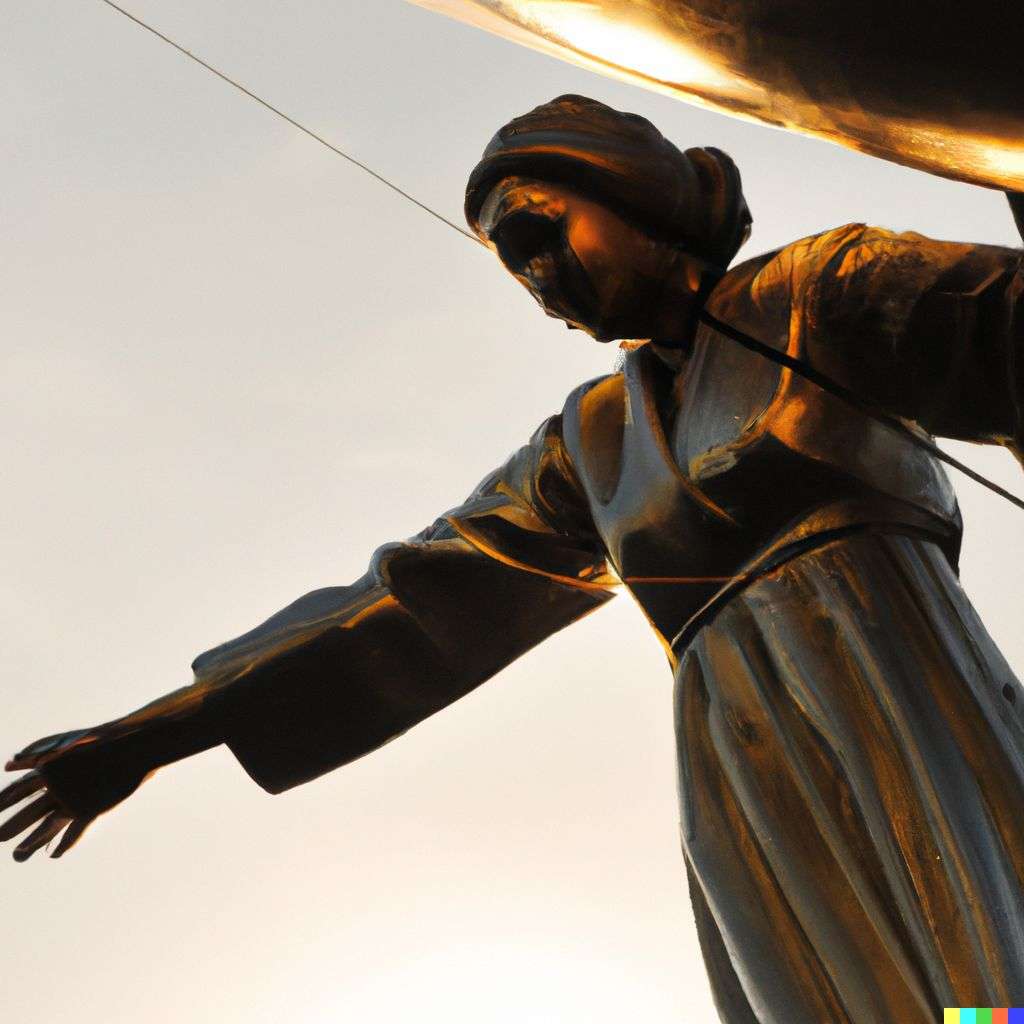 the discovery of gravity, sculpture